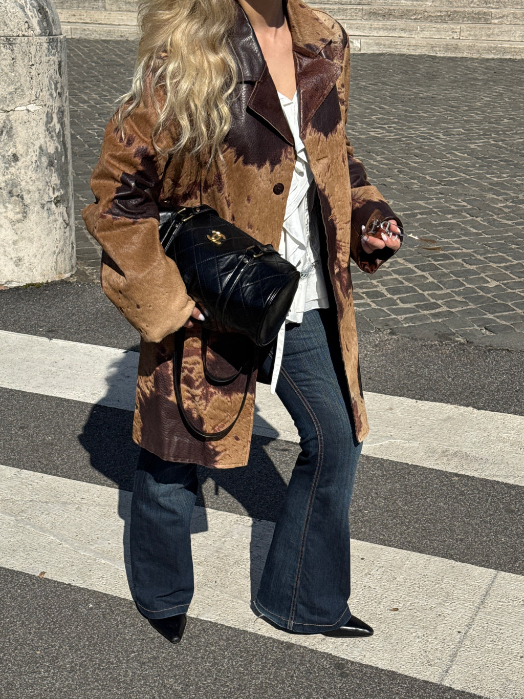 Brown Cow Hide Coat