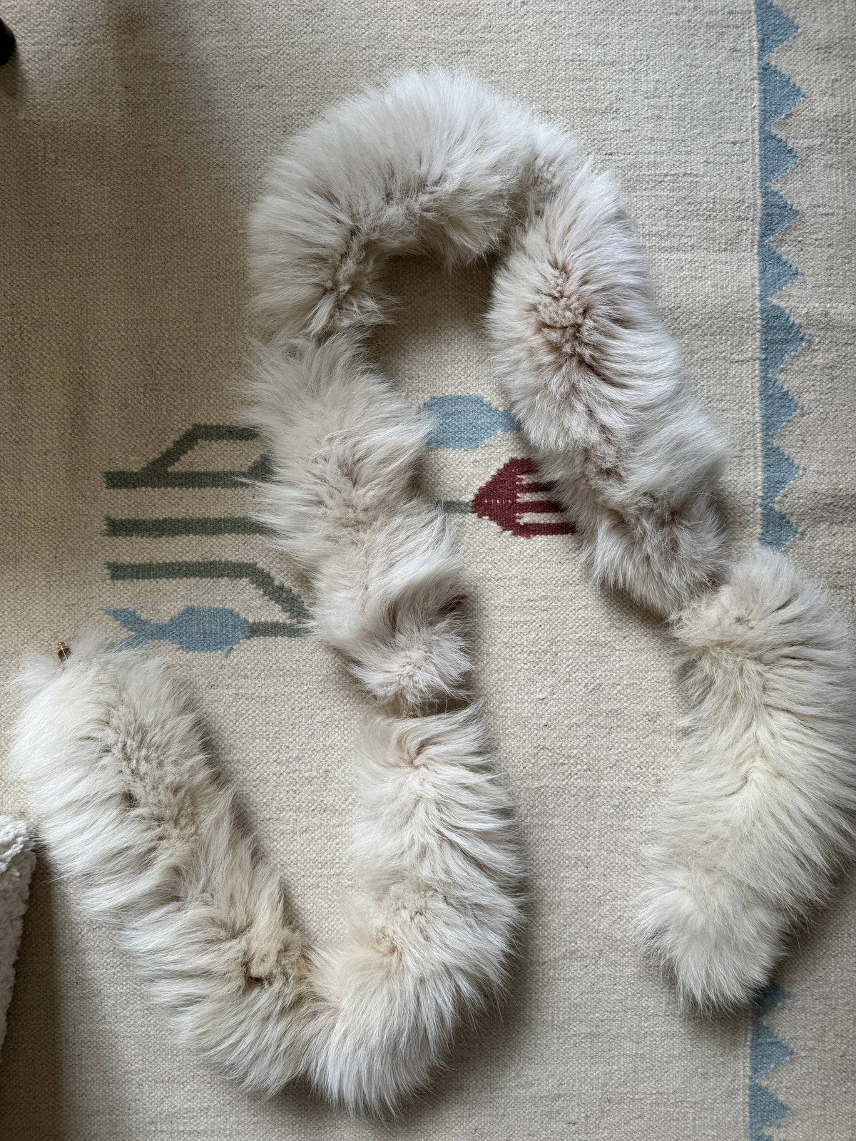 White Fox Fur Scarf