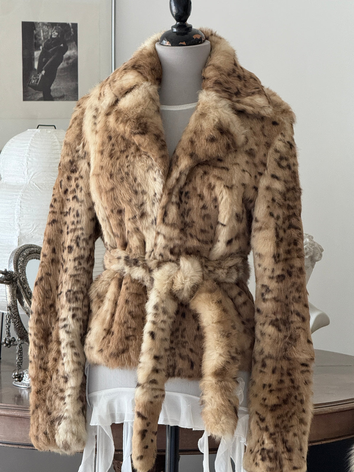 Leo Real Fur Jacket with Belt
