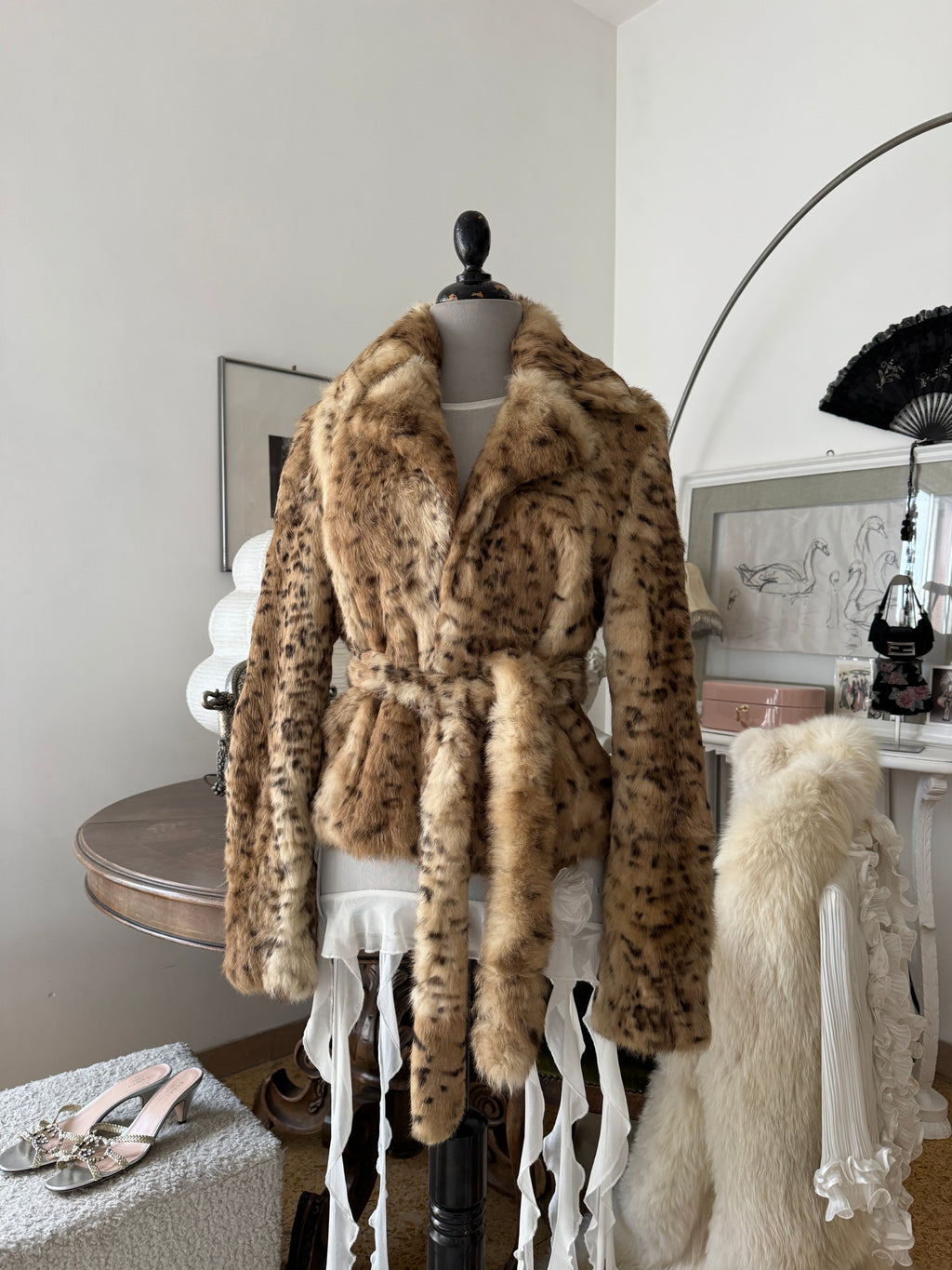 Leo Real Fur Jacket with Belt
