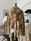 Leo Real Fur Jacket with Belt