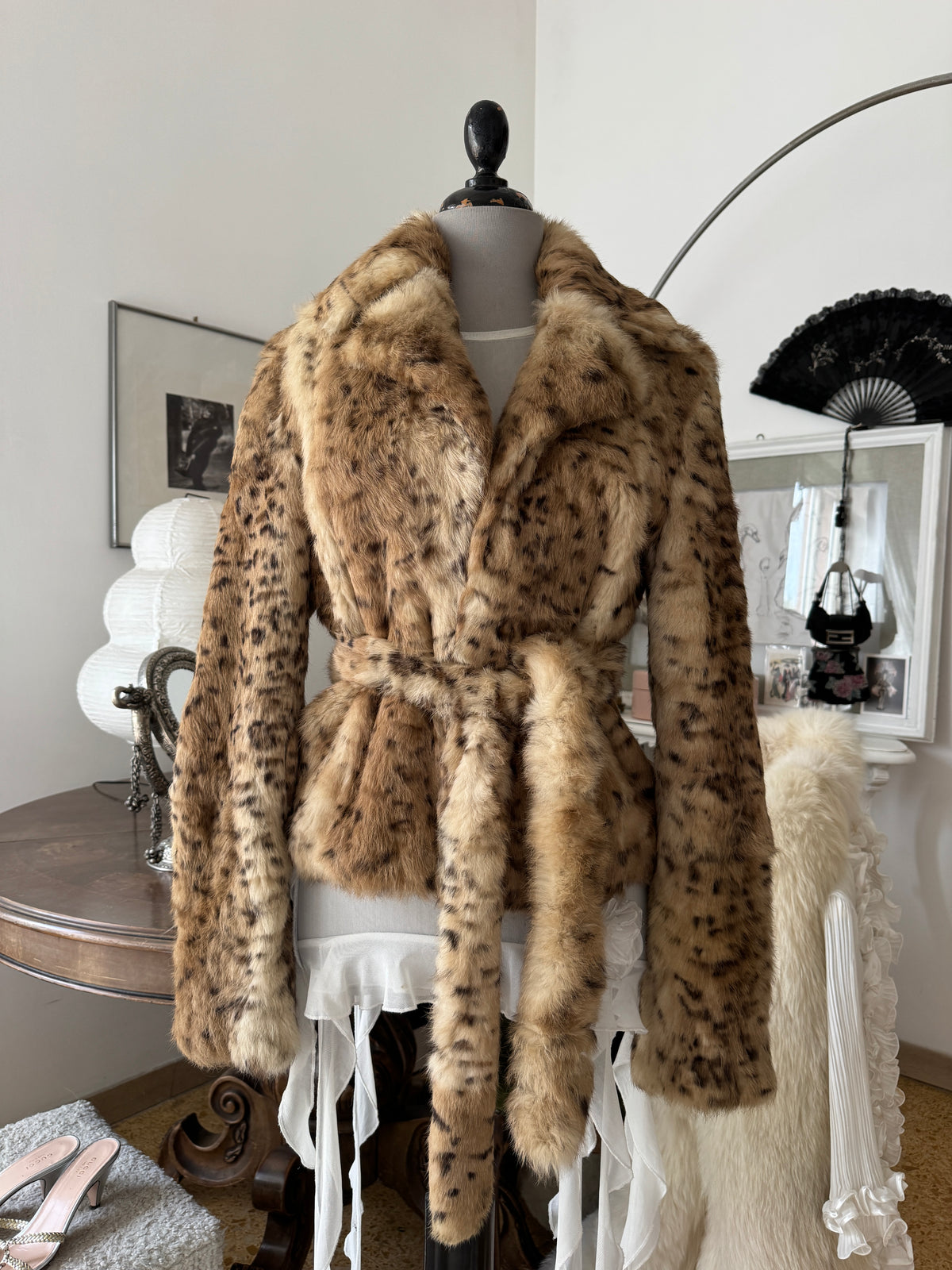 Leo Real Fur Jacket with Belt