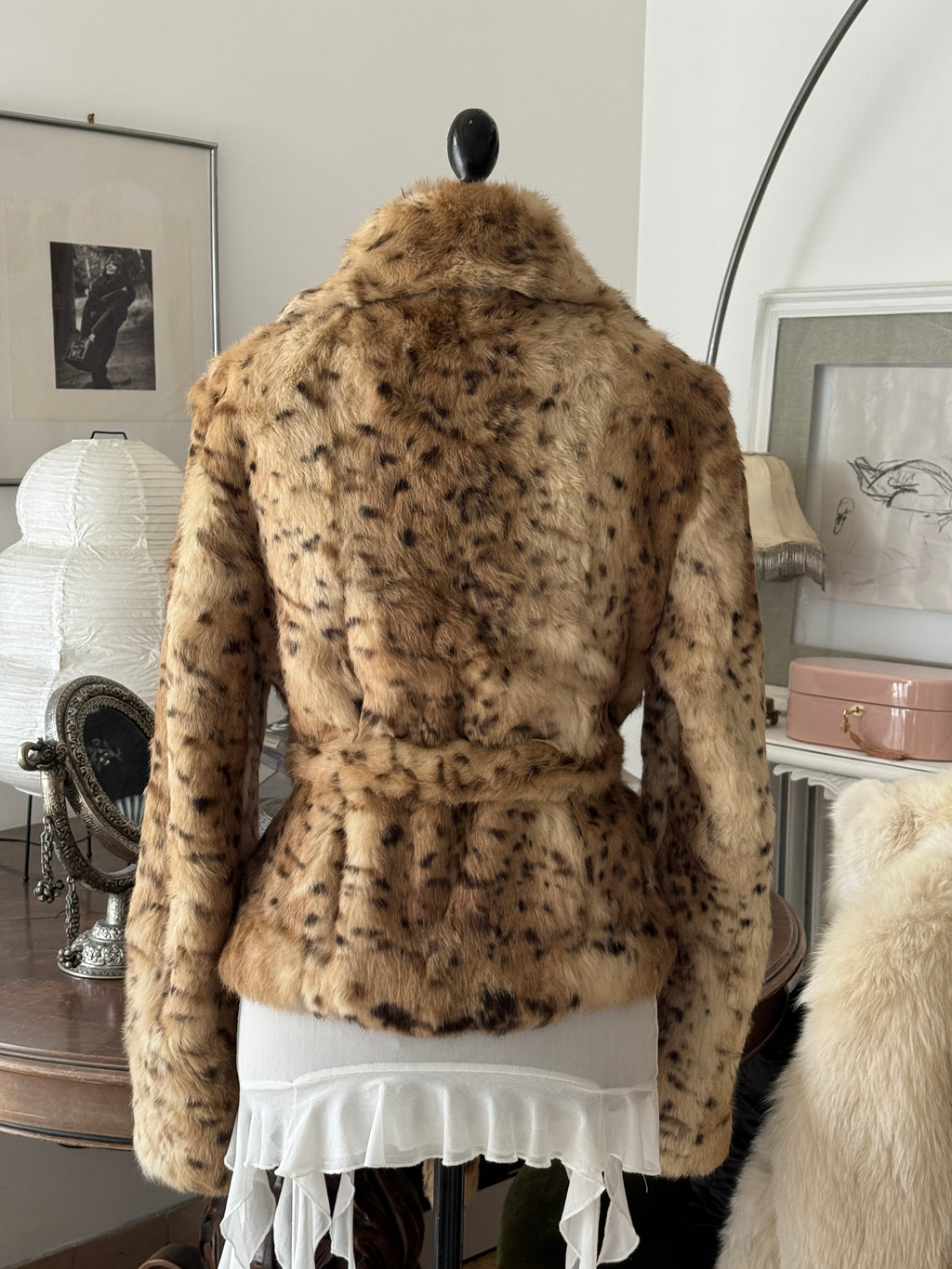 Leo Real Fur Jacket with Belt