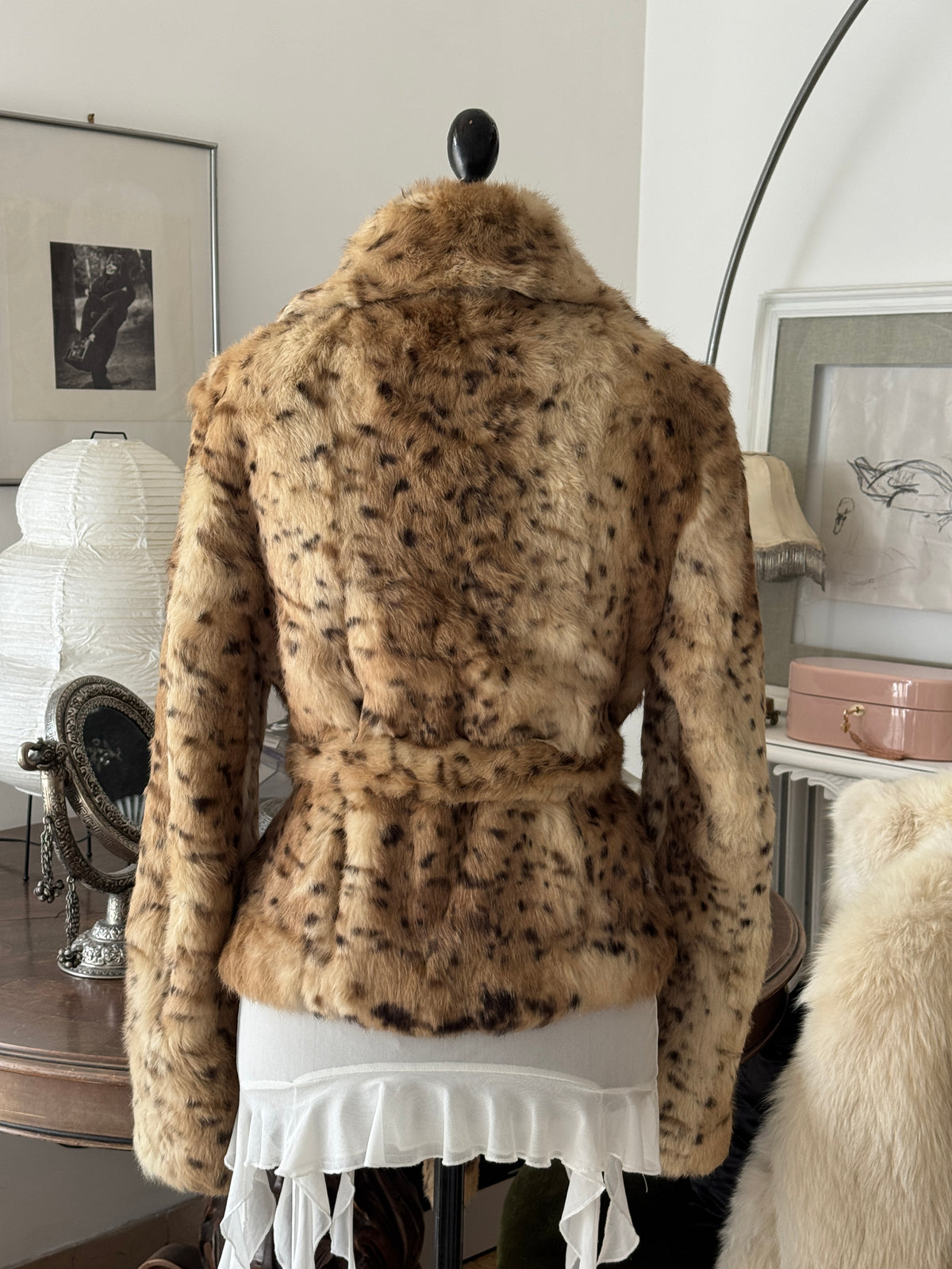 Leo Real Fur Jacket with Belt