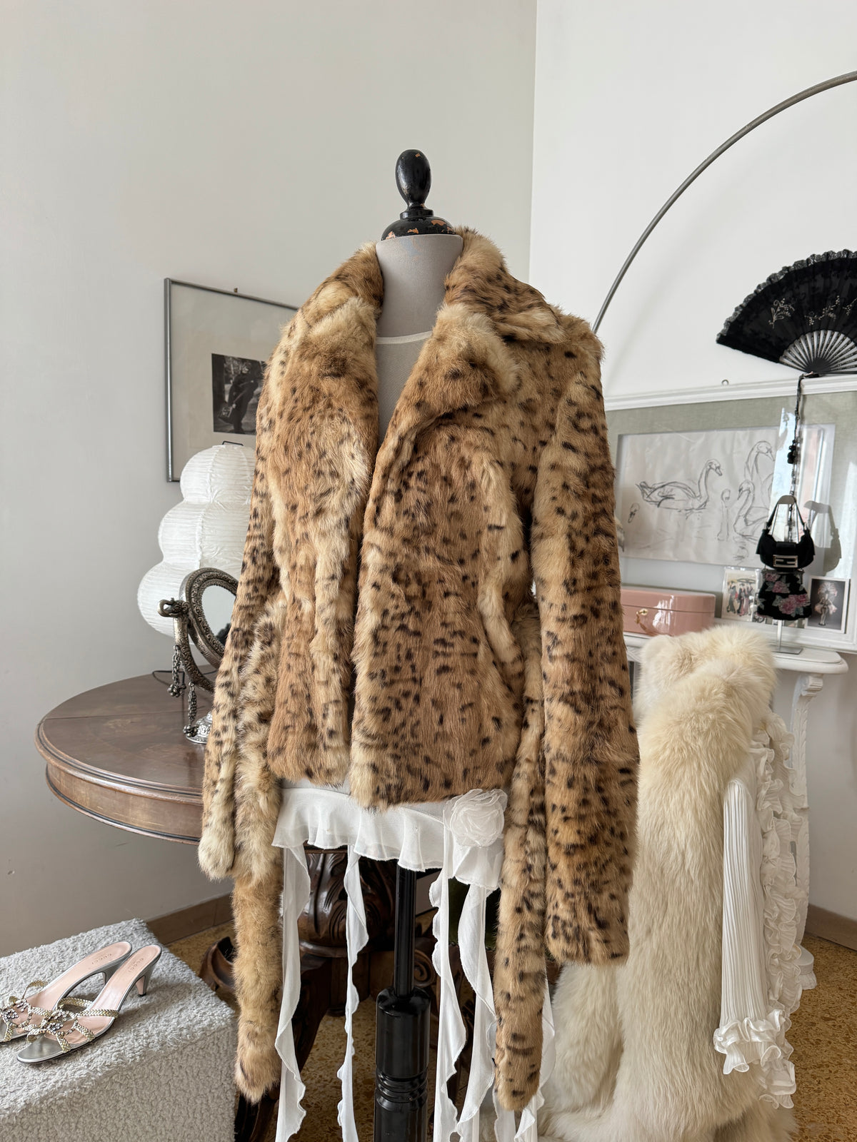 Leo Real Fur Jacket with Belt
