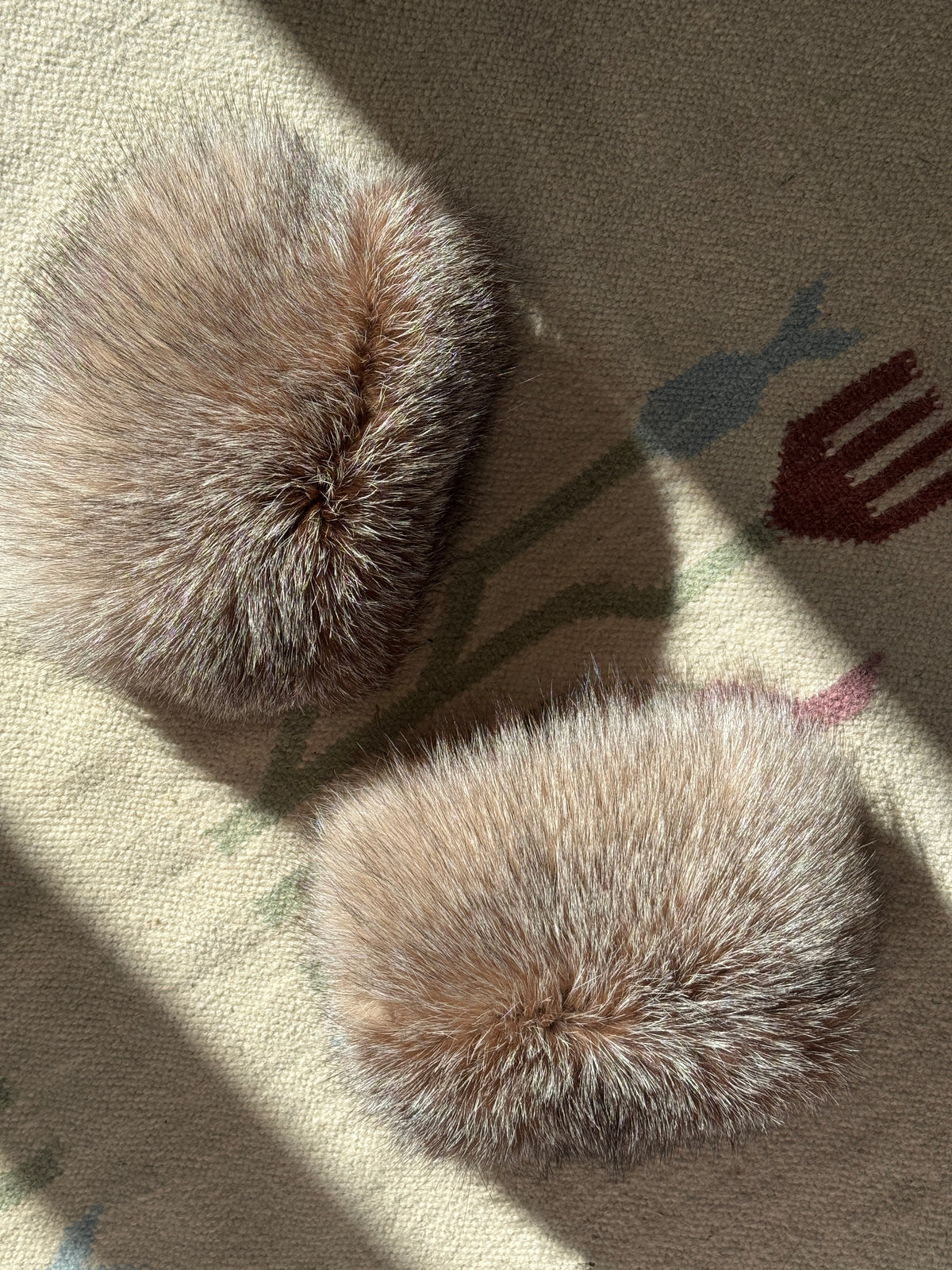 Grey Wool Coat with Detachable Fur Cuffs