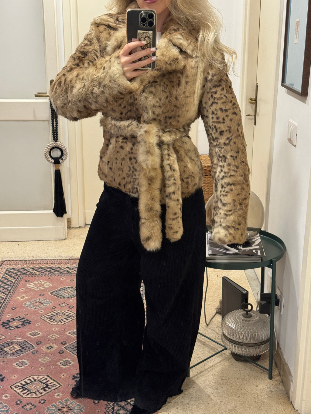 Leo Real Fur Jacket with Belt