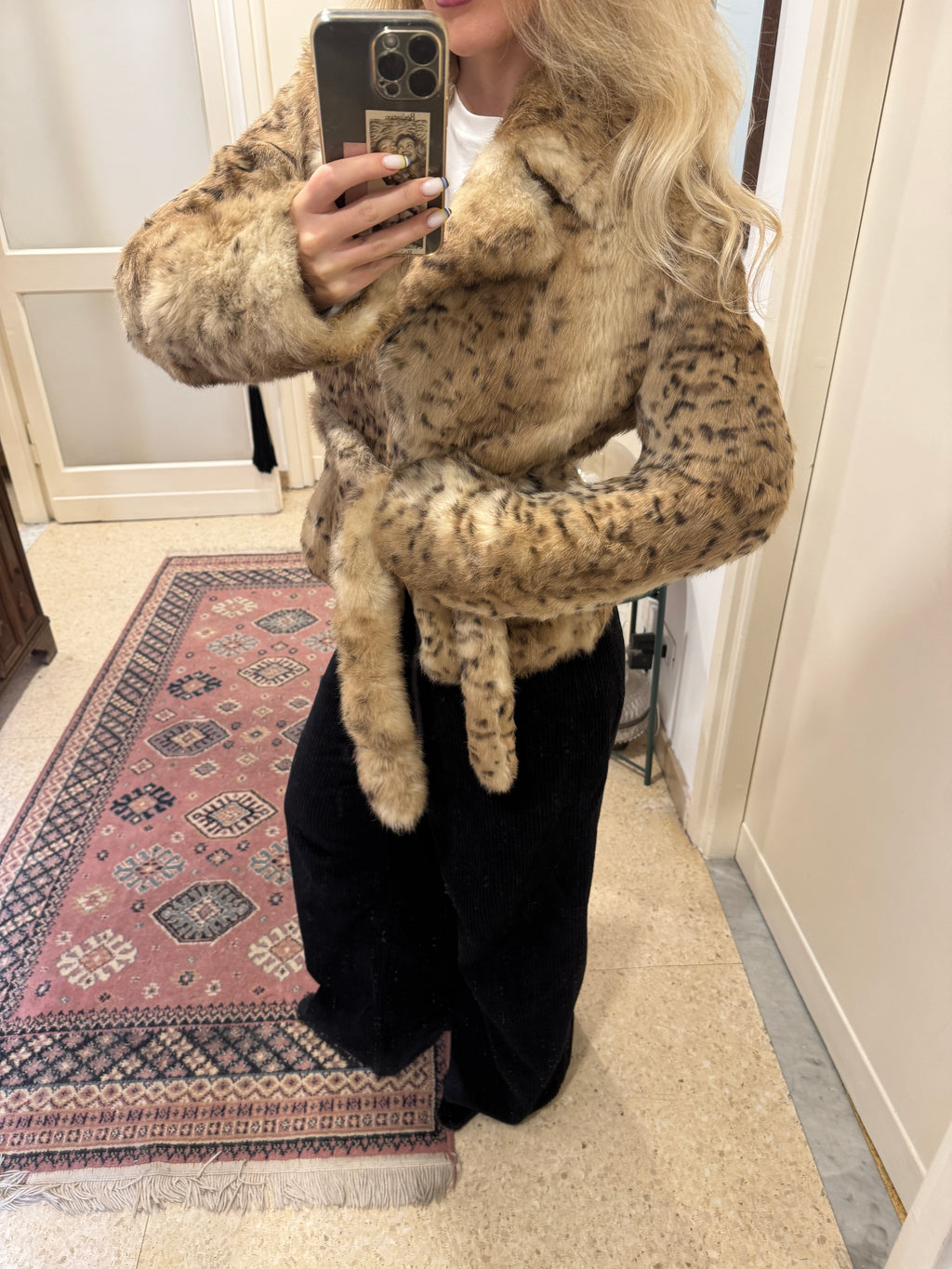 Leo Real Fur Jacket with Belt