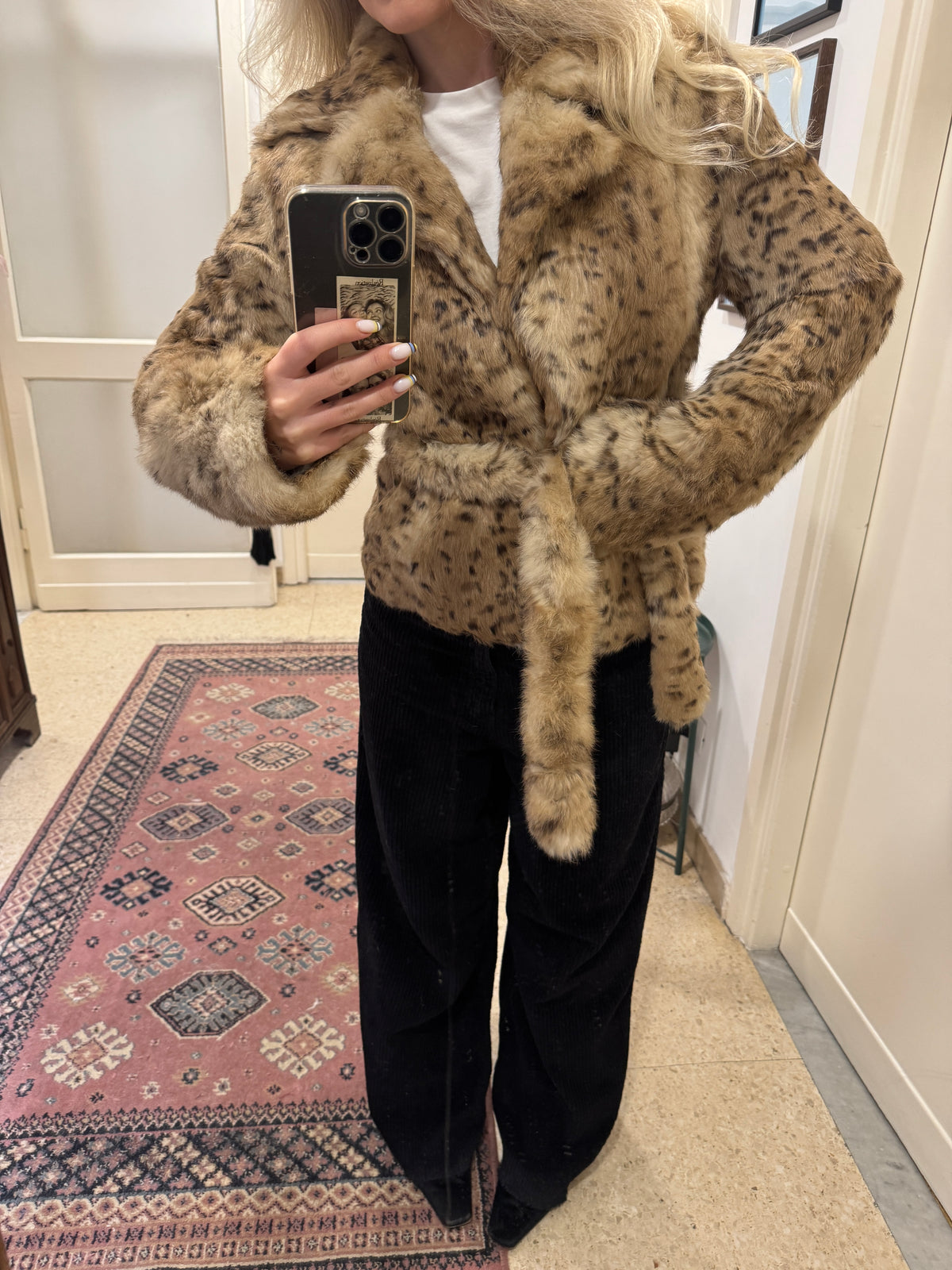 Leo Real Fur Jacket with Belt