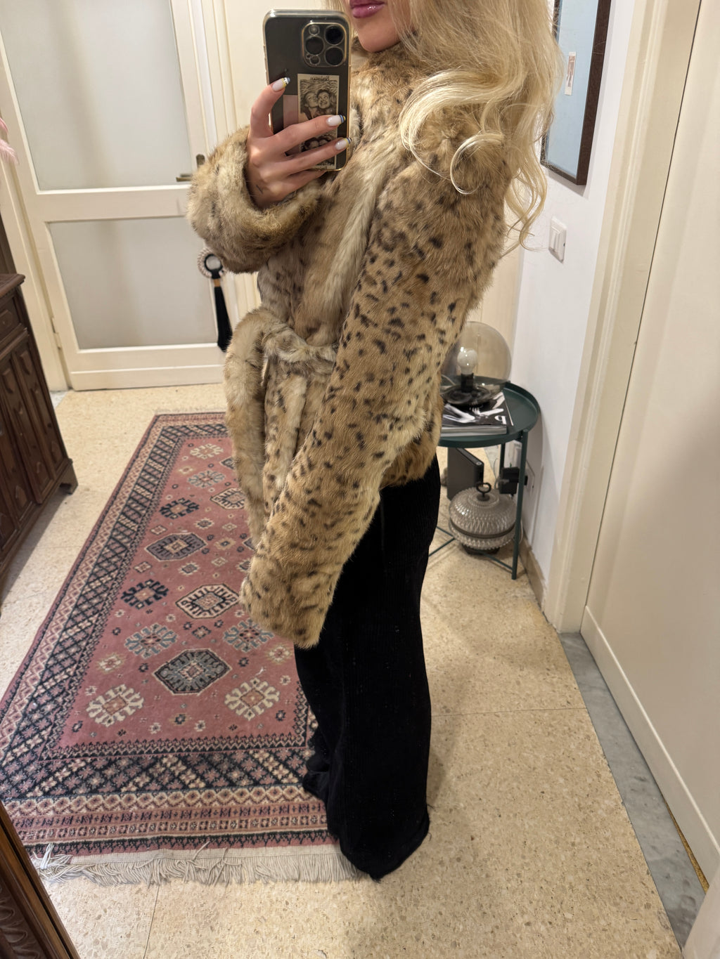 Leo Real Fur Jacket with Belt
