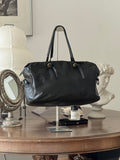 Black Real Leather Shoulder Bag