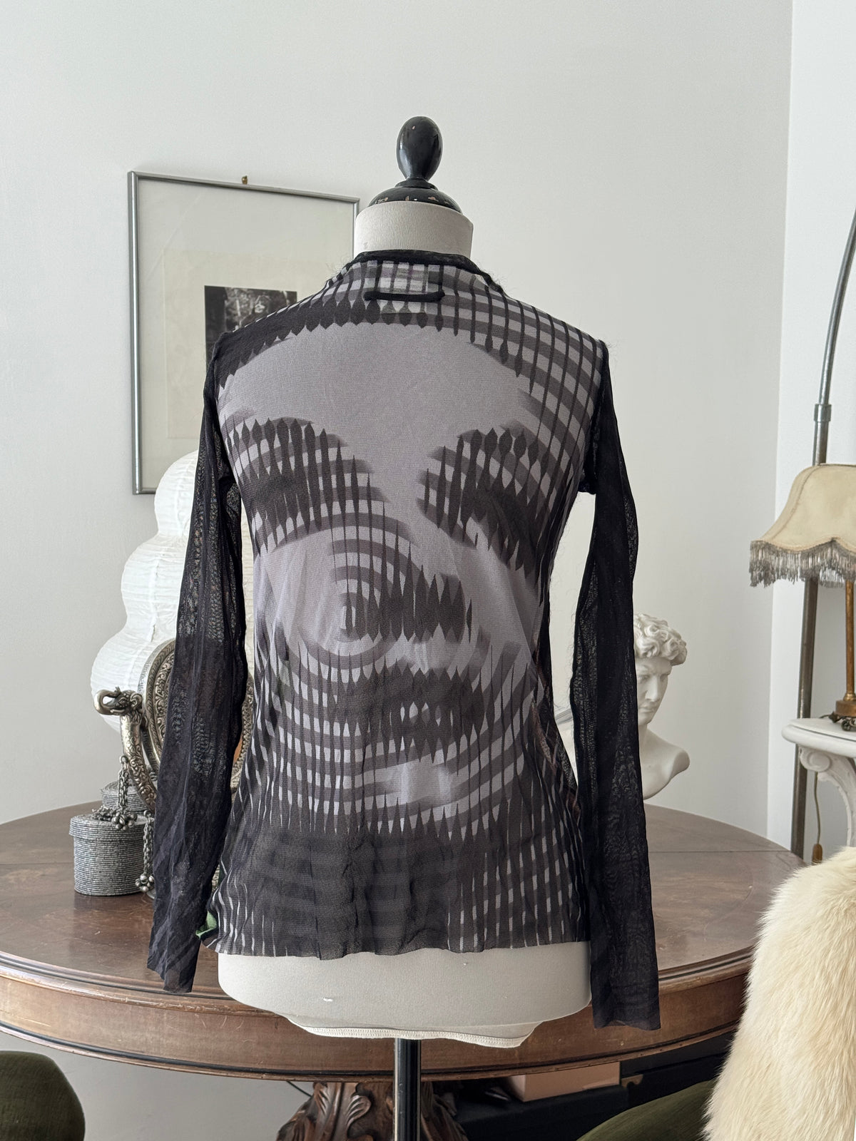 Jean Paul Gaultier Mesh Shirt with Print